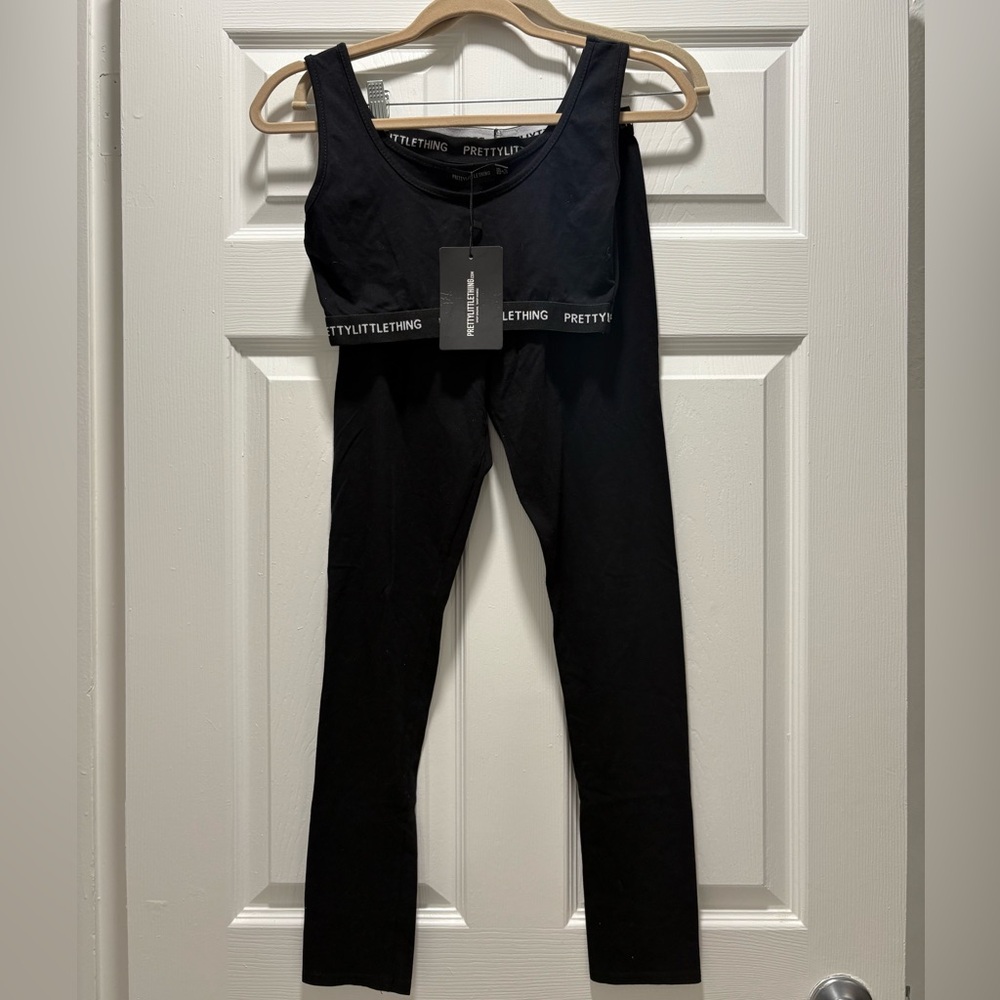 PrettyLittleThing Black Two-Piece Set
